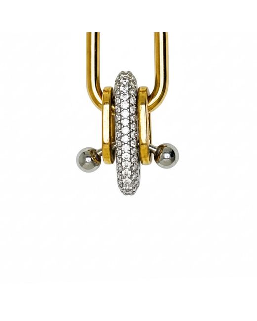 Kirei Metallic Clamp Pavé Hoop Earrings
