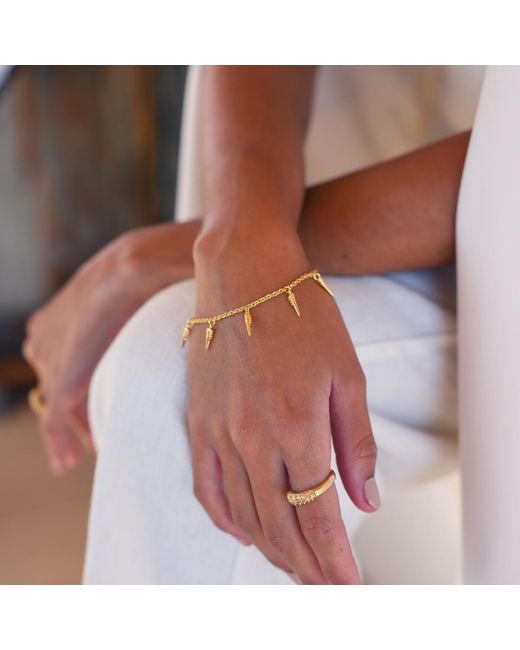 Linda Fiore Metallic Horn Bracelet Vermeil