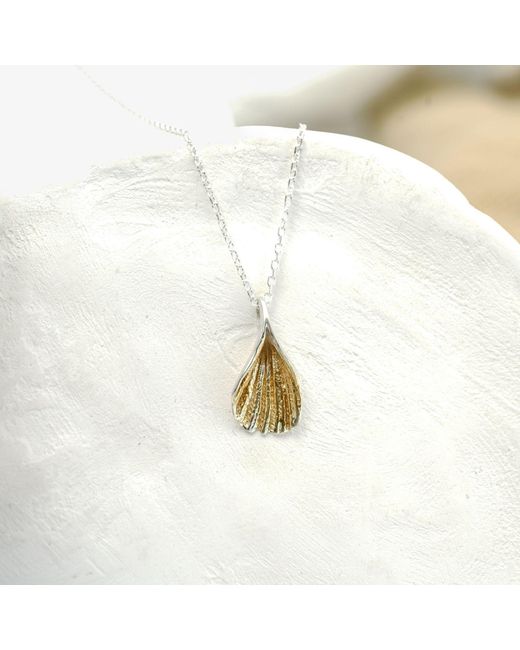 Isla Silver Metallic Vermeil Shell Pendant