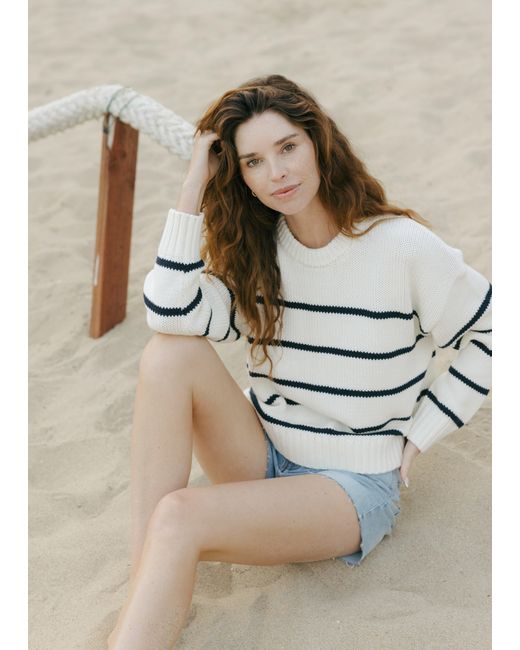 Ellsworth & Ivey Natural Elena Crewneck Sweater