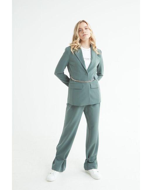 SECTION 101 Blue Lainey Blazer- Dusty Jade
