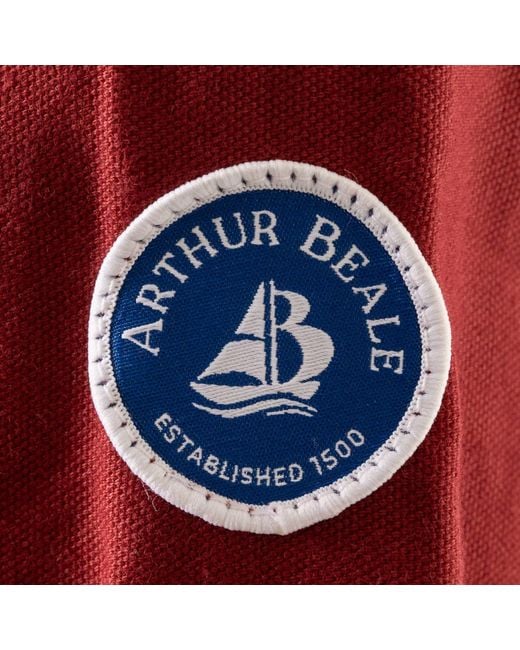 Arthur Beale Red Open Neck Sailors' Smock for men