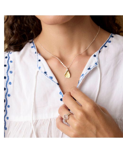 Isla Silver Metallic Vermeil Shell Pendant