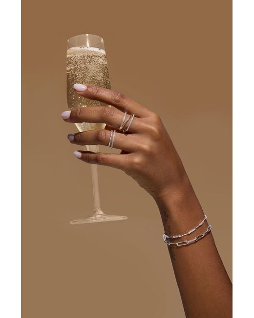 Vanhi Metallic Paperclip Toggle Bracelet
