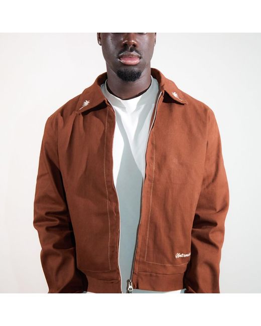 Nooltrends Brown Mocha Palmeraie Embroidered Jacket for men