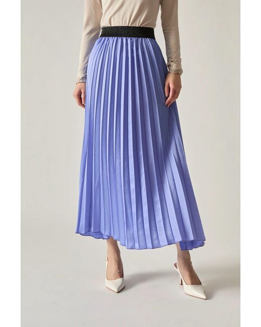 James Lakeland Purple Lilac Pleated Maxi Skirt