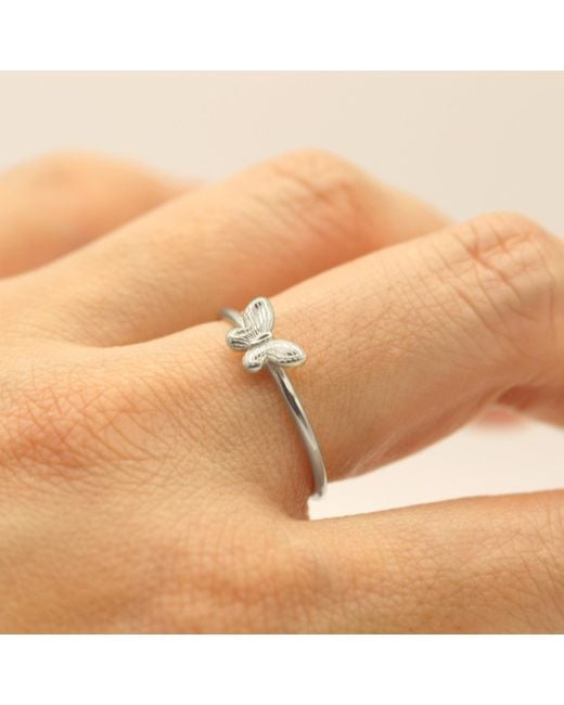 VicStoneNYC Fine Jewelry Metallic Timeless Sterling Butterfly Ring