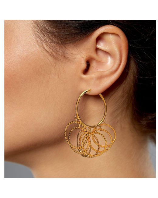 Jaredjamin Metallic Zephyr Hoop Click-Top Earrings