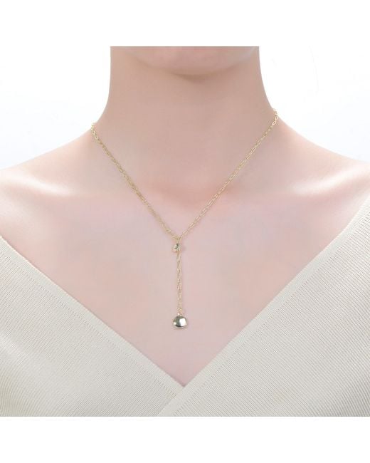 Genevive Jewelry Metallic Rachel Glauber Colored Y Neck Necklace
