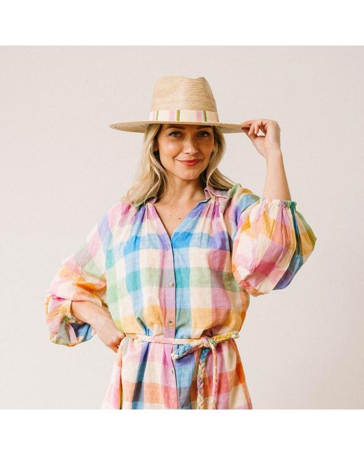 SUNSHINE TIENDA Natural Mariella Palm Hat