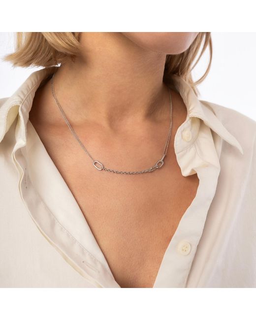 Spero London Metallic Sterling Chain & Link Necklace