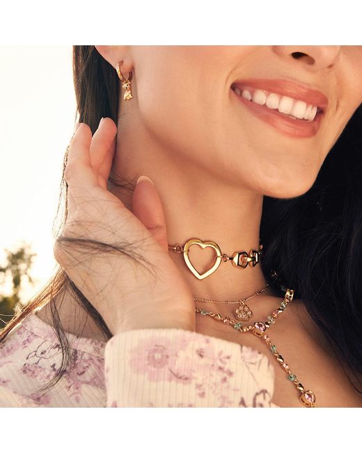 Cloud Haven Metallic Paw Print Choker Necklace