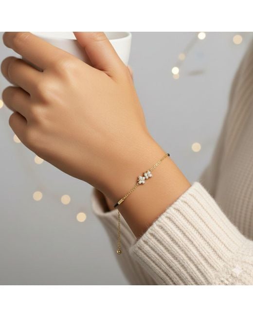 BLOOMTINE | Earth Angel HQ Metallic Enchanting Flutterfly Vermeil Butterfly Silk Cord Thread Bracelet