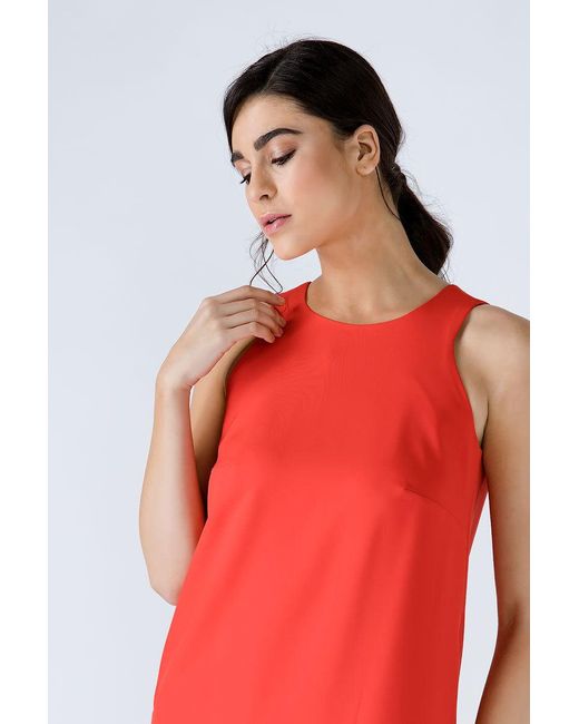 Conquista Red Sleeveless Shift Dress