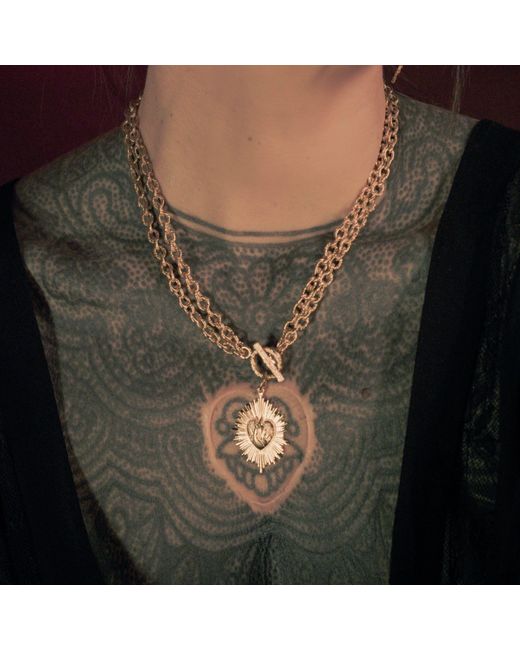 IN CAUDA VENENUM Metallic Tejas Necklace