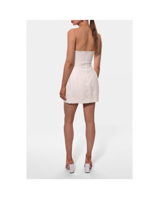 AGGI by HALEWSKI White Azalia Off Lace Embroidered Mini Dress