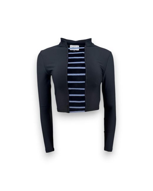 Monzlapur New York Blue Cropped Top With Straps