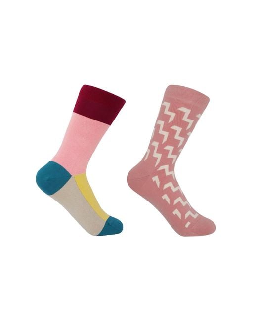Peper Harow - Made in England Pink Chelsea & Victoria Socks Two Pack
