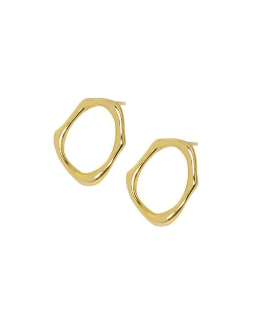 Janus Edinburgh Metallic Plated Sterling Oval Forth Stud Earrings