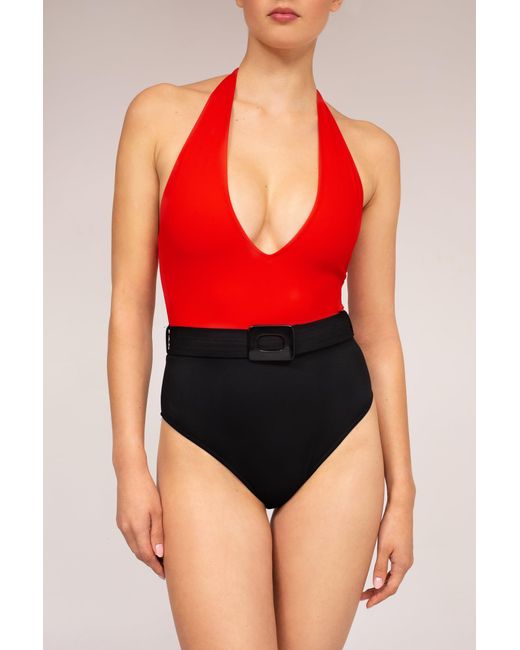Kikki-G Swimwear Red Kiva Swimsuit