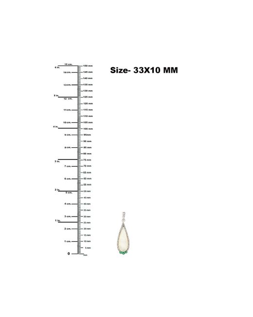Artisan White Mother Of Pearl, Diamond & Emerald Drop Pendant