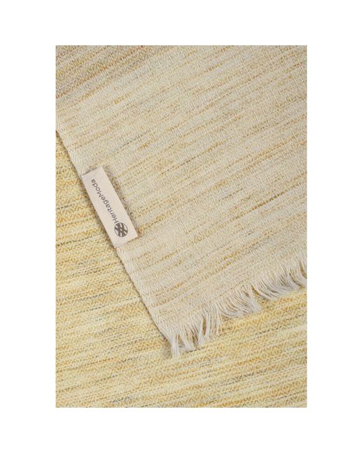 Heritagemoda Metallic Neutrals Handwoven Wool Scarf – Naturally Dyed With Marigold Flowers