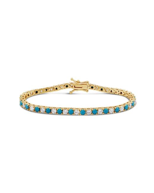 SHYMI Metallic Alternating Color Tennis Bracelet