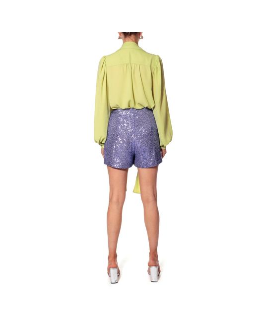AGGI by HALEWSKI Yellow Loretta Wild Lime Long Sleeve Shirt