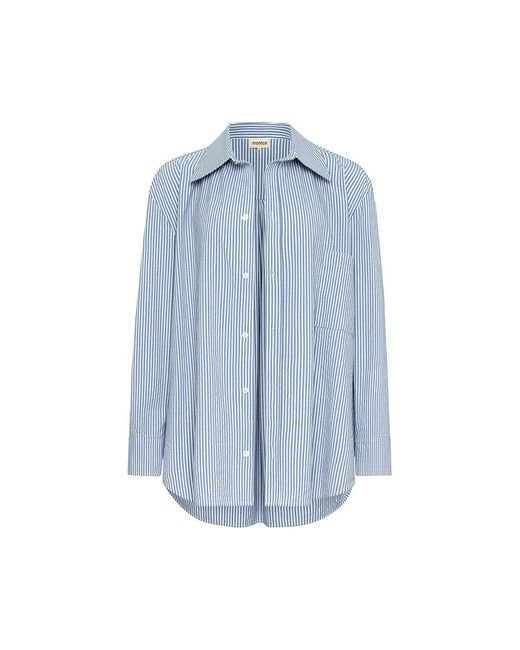 Montce Blue Classic Stripe Boyfriend Button-Down Shirt