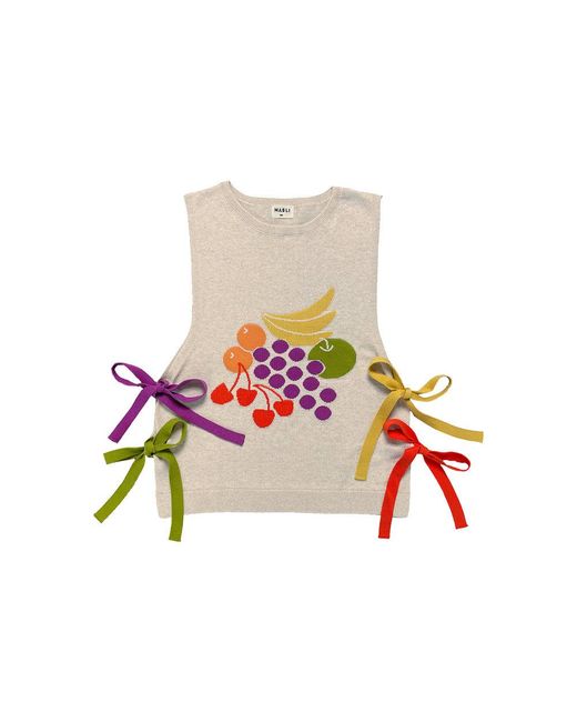 Mabli White Neutrals Fruit Bowl Vest