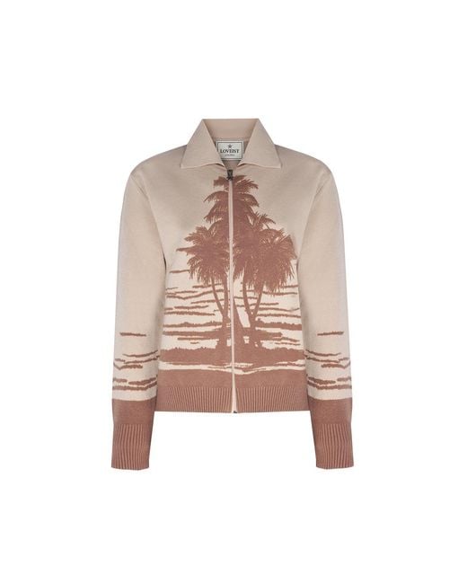 LOVEIST STORE Brown Neutrals The Casa Zipper Knitting Cardigan