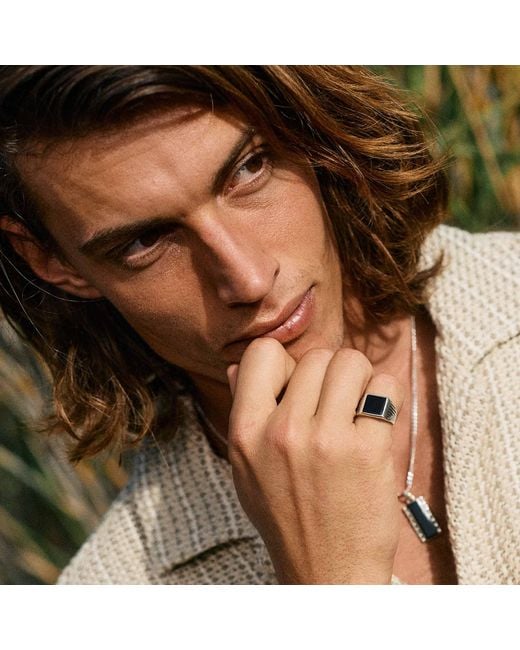 Charlotte's Web Jewellery Sacred Universe Signet Ring Black Onyx for men