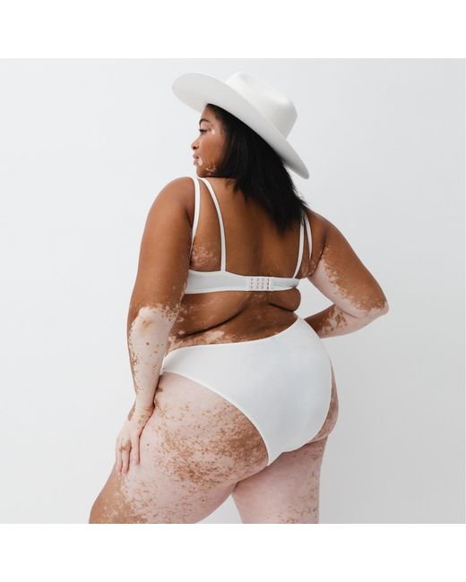 MONIQUE MORIN LINGERIE White Frisson Hi Leg Panty