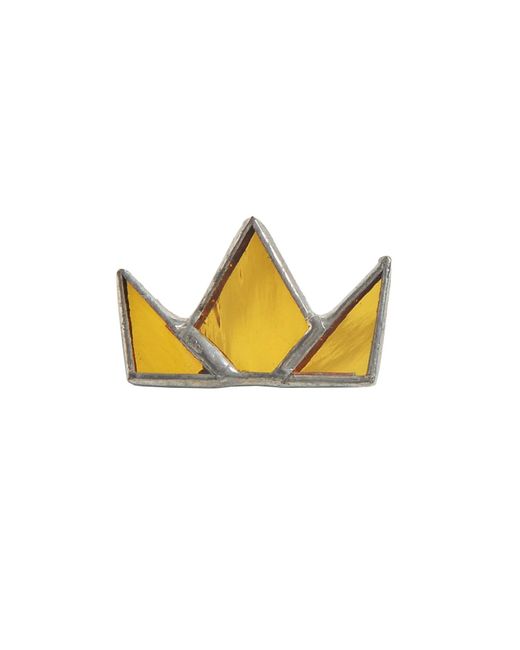 Laura Daili Yellow Golden Crown – Mirror Brooch
