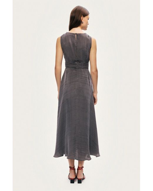 Nocturne White V-Neck Sleeveless Midi Dress