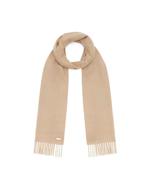 Hortons England Natural The Windsor Cashmere Scarf In Tan for men