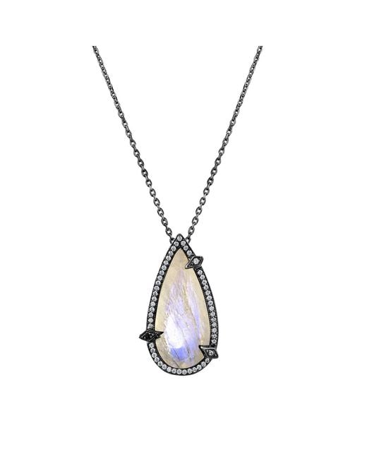 SALLY SKOUFIS Metallic Nourish Necklace With Natural Diamond & Moonstone
