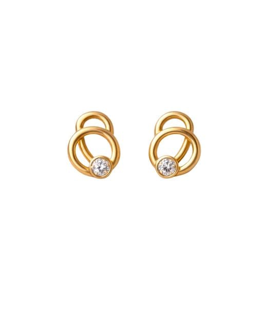Lily Flo Jewellery Metallic Endlessly Becoming Diamond Stud Earrings