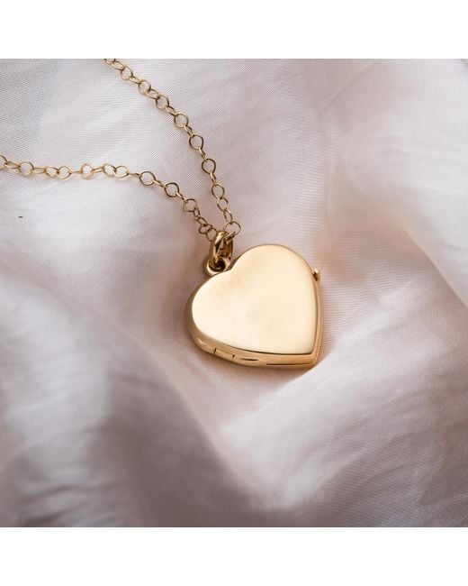 Posh Totty Designs Metallic Yellow Gold Plated Heart Locket Necklace
