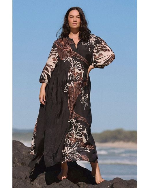 Adrift Clothing Black Greer Billow Dress