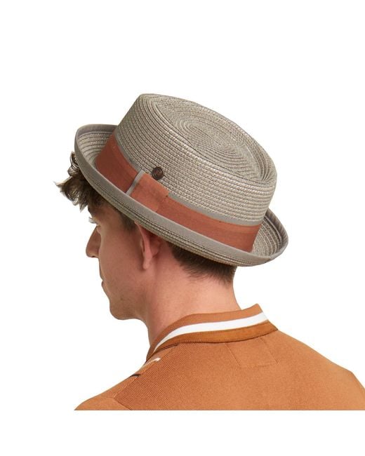 Dasmarca Hats Brown Dasmarca Durban Summer Diamond Crown Light Weight Breathable Porkpie Hat for men