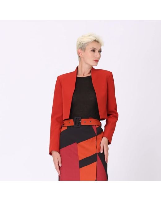 Smart and Joy Red Short Bolero Jacket