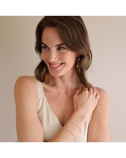 Linda Fiore Metallic Ava Pearl Bracelet Vermeil