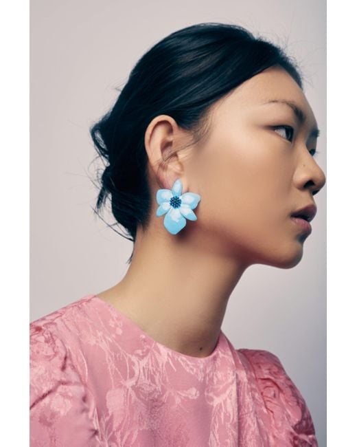 Lavani Jewels Blue Orchid Earrings