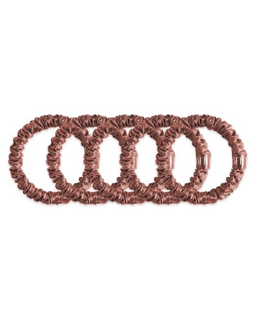 6Fiftytwo® Brown Neutrals Pure Mulberry Slim Silk Scrunchies