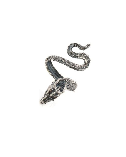 Ebru Jewelry Metallic Sterling Rebirth Snake Ring