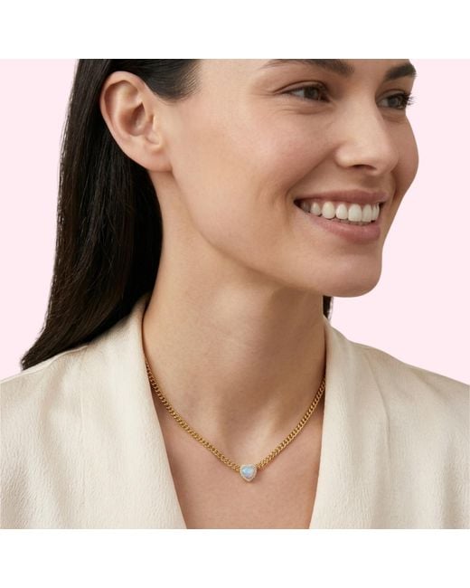 BLOOMTINE | Earth Angel HQ Metallic Loves Frequency Mini Plated Fire Opal Heart Choker Necklace