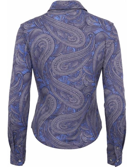Lords of Harlech Blue Scarlet Merino Shirt
