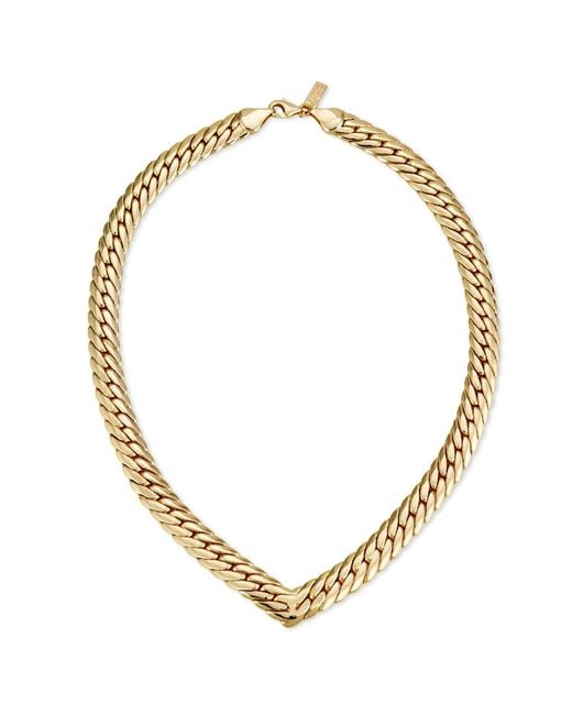 Glamrocks Jewelry Metallic Chevron Statement Collar