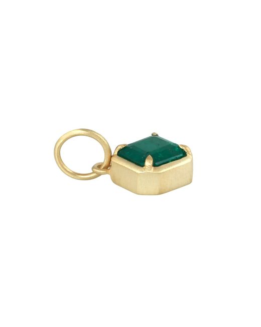 Artisan Green Square Emerald Solitaire Pendant